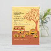 Laten we een Jack-O-Lantern Halloween-uitnodiging  Kaart (Staand voorkant)