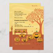 Laten we een Jack-O-Lantern Halloween-uitnodiging  Kaart (Voorkant / Achterkant)