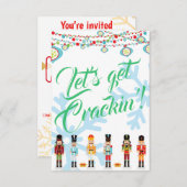 Laten we een Kerstfeest uitnodigen om te kraken Bedankkaart (Voorkant / Achterkant)