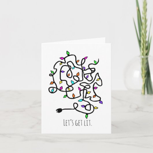 Laten we een kerstkaart opsteken. feestdagen kaart (Voorkant)