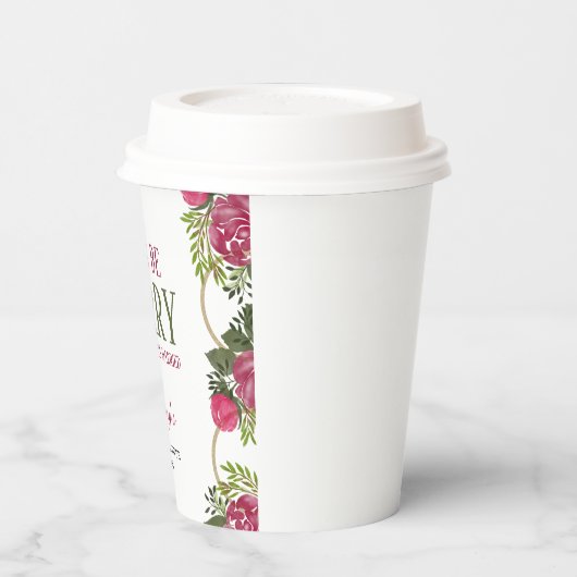 Laten we een Kerstmis Bruidsdouche Leuk Hebben  Papieren Bekers (Links)