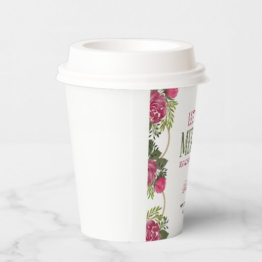 Laten we een Kerstmis Bruidsdouche Leuk Hebben  Papieren Bekers (Rechts)