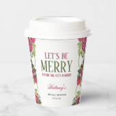 Laten we een Kerstmis Bruidsdouche Leuk Hebben  Papieren Bekers (Voorkant)