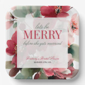 Laten we een Kerstmis Bruidsfeest hebben Papieren Bordje (Voorkant)