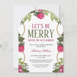 Laten we een Kerstmis Bruidsfeest Uitnodiging zijn