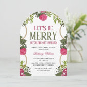Laten we een Kerstmis Bruidsfeest Uitnodiging zijn (Staand voorkant)