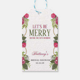 Laten we een Kerstmis Bruiloft Feest Vieren Cadeaulabel