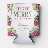 Laten we een Kerstmis Bruiloft Feestelijke Borrel  Blikjeskoeler (Voorkant)