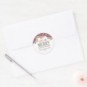 Laten we een Kerstmis Bruiloft Feestelijke Opening Ronde Sticker (Envelop)