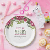 Laten we een Kerstmis Bruiloftsfeest Maken  Papieren Bordje (Feest)