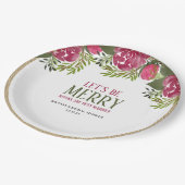 Laten we een Kerstmis Bruiloftsfeest Maken  Papieren Bordje (Gekanteld)