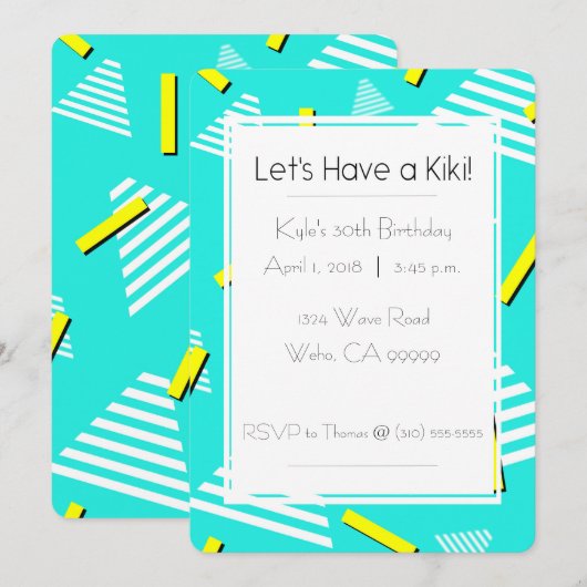 Laten we een Kiki Party uitnodigingen hebben (Voorkant / Achterkant)