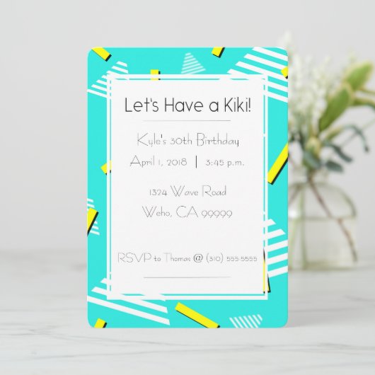 Laten we een Kiki Party uitnodigingen hebben (Staand voorkant)