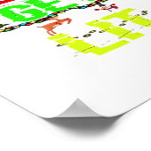 Laten we een klassieke grappige retro krijgen poster (Hoek)