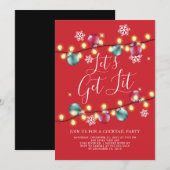 Laten we een kleine feestelijke uitnodiging krijge (Voorkant / Achterkant)