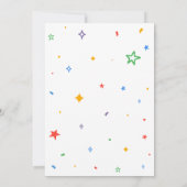 Laten we een kleurrijk verjaardagsfeestje vieren kaart (Achterkant)