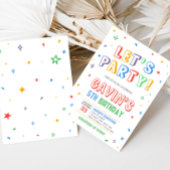 Laten we een kleurrijk verjaardagsfeestje vieren kaart