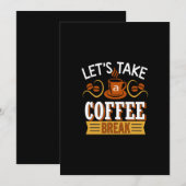 laten we een koffiepauze nemen kaart (Voorkant / Achterkant)