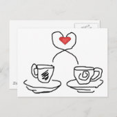 Laten we een kopje... briefkaart (Voorkant / Achterkant)