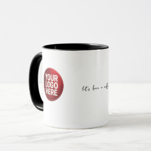 "laten we een kopje koffie drinken" LOGO Mok