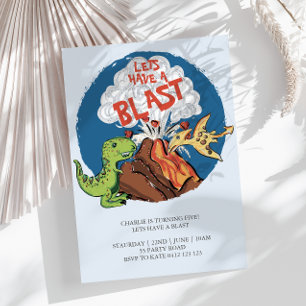 Laten we een laatste dinosaurus-uitnodiging voor d kaart