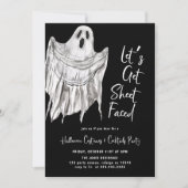 Laten we een laken gezicht volwassen Halloween par Kaart (Voorkant)