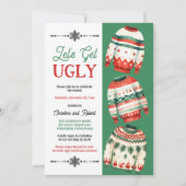 Laten we een lelijk kersttruienfeest krijgen kaart (Voorkant)