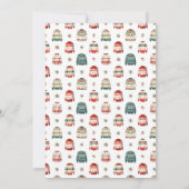 Laten we een lelijk kersttruienfeest krijgen kaart (Achterkant)