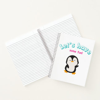 Laten we een leuk pinguïn spiraal Notitieboek hebb