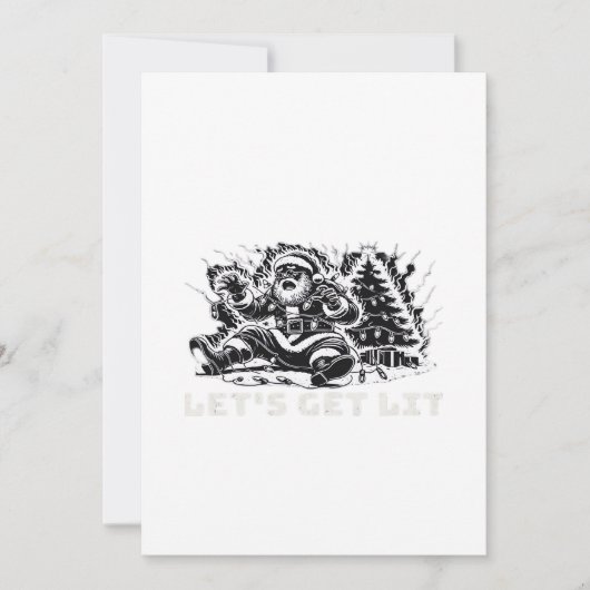 Laten we een leuke, grappige Kerst-vibe klassieker Feestdagenkaart (Voorkant)