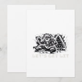 Laten we een leuke, grappige Kerst-vibe klassieker Feestdagenkaart (Voorkant / Achterkant)