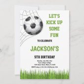 Laten we een leuke Soccer Birthday Invitations mak Kaart (Voorkant)