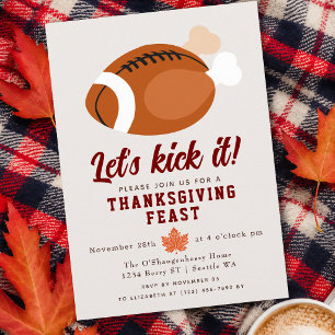 Laten we een leuke Thanksgiving-diner doen Kaart