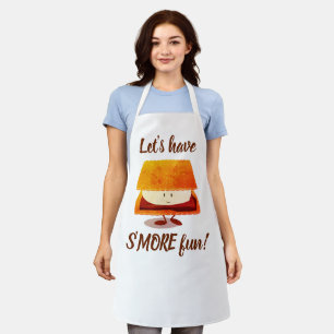 Laten we een leukere White Brown Food Cartoon hebb Schort