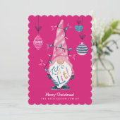 Laten we een lichte, heldere kerstakelverlichting  feestdagenkaart (Staand voorkant)