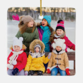 Laten we een lichte, heldere kerstakelverlichting  keramisch ornament (Achterkant)