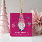 Laten we een lichte, heldere kerstakelverlichting keramisch ornament