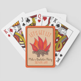 Laten we een Lit Bachelor-feest Stag Do Campire Ka Pokerkaarten
