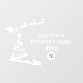 Laten we een magische Kerst winkel logo maken Raamsticker (Vel)