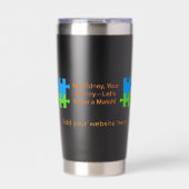 Laten we een match maken  geïsoleerde drinkbeker (Voorkant)