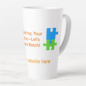 Laten we een match maken  latte mok (Rechterhoek)