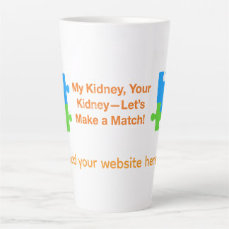 Laten we een match maken latte mok