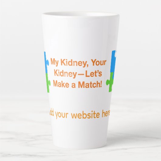 Laten we een match maken  latte mok (Voorkant)