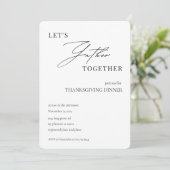 Laten we een minimalistische Thanksgiving samenbre Kaart (Staand voorkant)