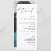 Laten we een modern, minimalistisch huwelijksmenu  (Voorkant / Achterkant)