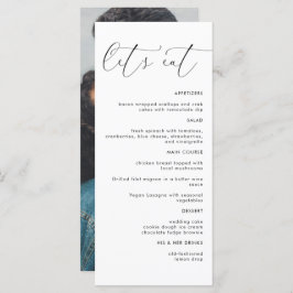 Laten we een modern, minimalistisch huwelijksmenu 