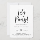 Laten we een moderne Black Script-verjaardag viere Kaart (Voorkant)