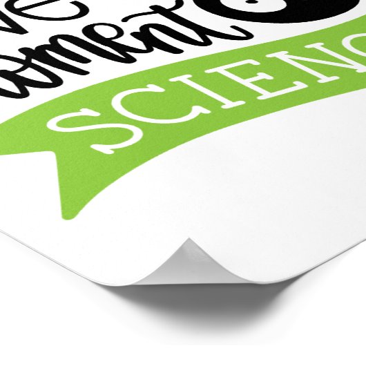 Laten we een moment van wetenschap hebben - terug poster (Hoek)