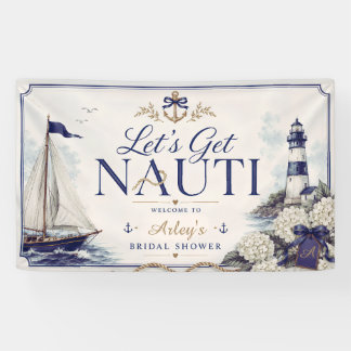 Laten we een Nauti Nautilus Bruiloft Feest geven Spandoek