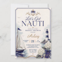 Laten we een Nauti Nautilus Kust Bruiloftsborrel O
